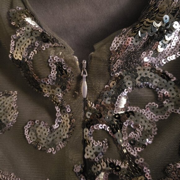 WHBM Sleeveless Blue Sequin Sheath Dress Sz 2 Party NWT White House Black Market - Picture 10 of 15